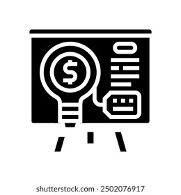 pitch technical sales engineer glyph icon vector. pitch technical sales engineer sign. isolated symbol illustration