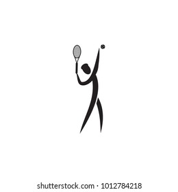 pitch in tennis icon. Element of figures of sportsman icon. Premium quality graphic design icon. Signs, symbols collection icon for websites, web design, mobile app on white background