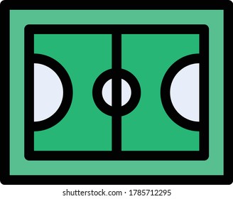 pitch vector flat color icon 