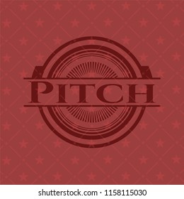 Pitch vintage red emblem