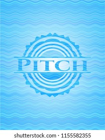 Pitch water representation badge background.