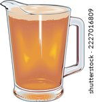 Pitcher of Beer Vector Illustration
