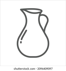Icono de línea simple de cristal de botella de dedo