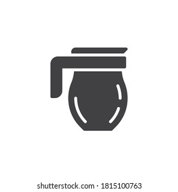 Pitcher, carafe vector icon. filled flat sign for mobile concept and web design. Kitchen jug glyph icon. Symbol, logo illustration. Vector graphics