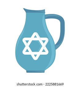 pitcher with david star icon isolated