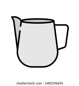 Pitcher filled icon, a container with a spout used for storing and pouring liquids