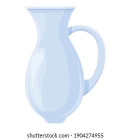 Pitcher glass icon. Cartoon of pitcher glass vector icon for web design isolated on white background