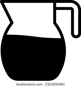 pitcher glyph icon illustration vector