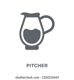 Pitcher icon. Pitcher design concept from Kitchen collection. Simple element vector illustration on white background.