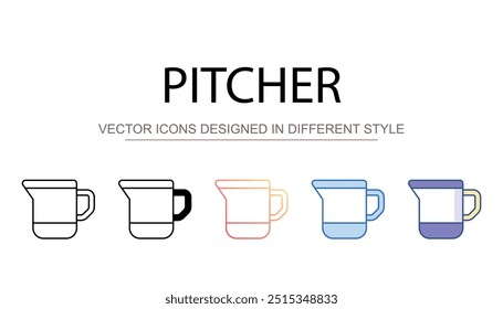 Pitcher-Symboldesign mit weißem Hintergrund - Stockgrafik