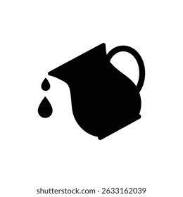 Pitcher Icon with Dot Droplet Fall Design