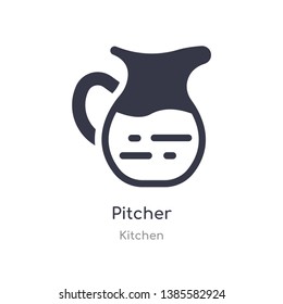 pitcher icon. isolated pitcher icon vector illustration from kitchen collection. editable sing symbol can be use for web site and mobile app