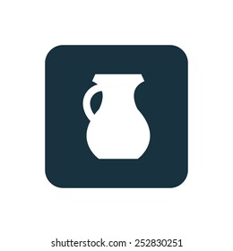pitcher icon Rounded squares button, on white background 