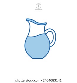 Pitcher Icon symbol vector illustration isolated on white background