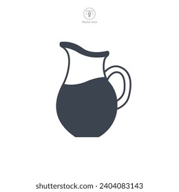Pitcher Icon symbol vector illustration isolated on white background
