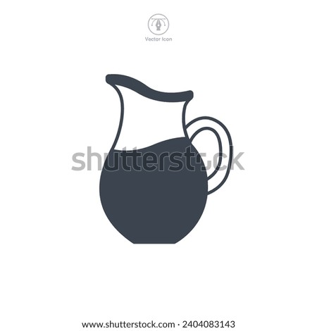 Pitcher Icon symbol vector illustration isolated on white background