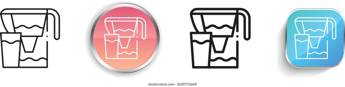 pitcher icon. Thin Linear, Regular and Button Style Design Isolated On White Background