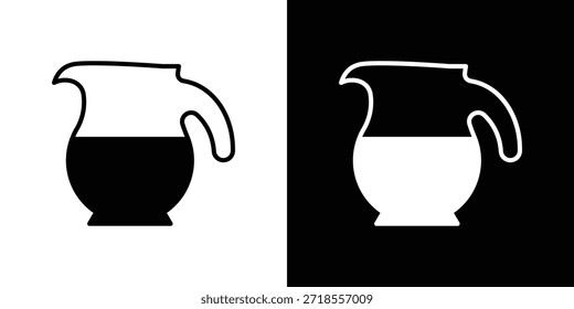 Icono de la jarra Ilustración vectorial - iconos de vector de estilo negro de alta calidad