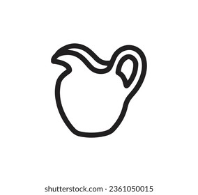 Pitcher icon vector. Linear style sign for mobile concept and web design. Pitcher symbol illustration. Pixel vector graphics - Vector.
