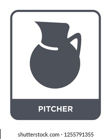 pitcher icon vector on white background, pitcher trendy filled icons from Kitchen collection, pitcher simple element illustration