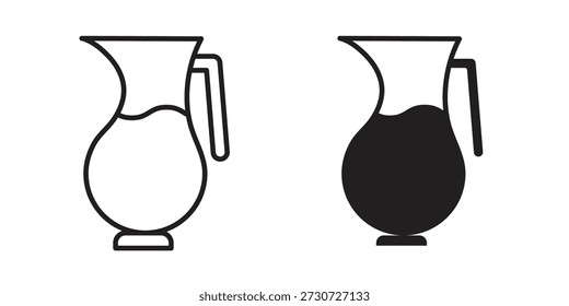 Iconos de la jarra para el diseño. Trazo fácilmente editable. Diseño plano moderno.
