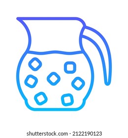 Pitcher Line Gradient Icon Design