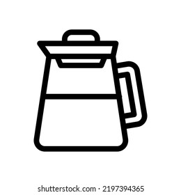 pitcher line icon illustration vector graphic 