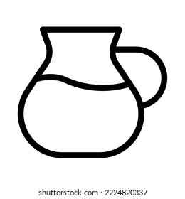pitcher line icon illustration vector graphic