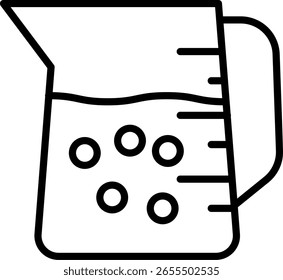 Diseño de Vector de ícono de línea de jarra