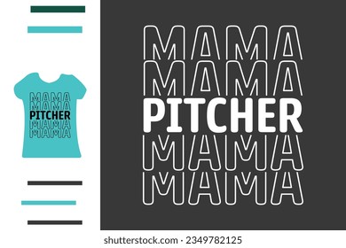 Pitcher-Mama-T-Shirt-Design