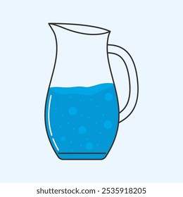 a pitcher of mineral water