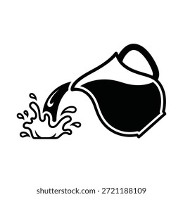 Pitcher Verter líquido con Splash Icon Palabras claves: líquido, verter, jarra, jarra, agua, bebida