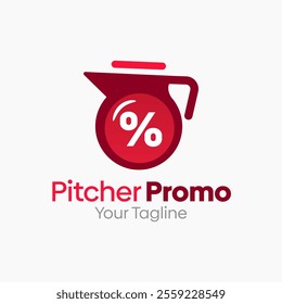 Pitcher Promo Logo Design Template. Good for Business, Agency, Community and Organization.