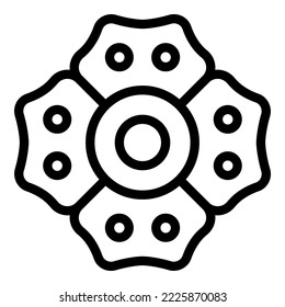 Pitcher rafflesia Symbol Umrissvektor. Blumenpflanze. Tropischer Korpus