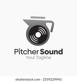 Pitcher Sound Logo Design Template. Good for Business, Agency, Community and Organization.