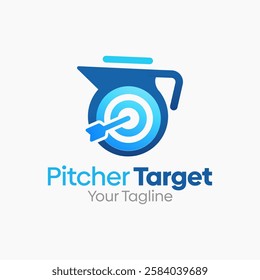 Pitcher Target Logo Design Template. Good for Business, Agency, Community and Organization