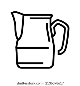 pitcher utensil line icon vector. pitcher utensil sign. isolated contour symbol black illustration