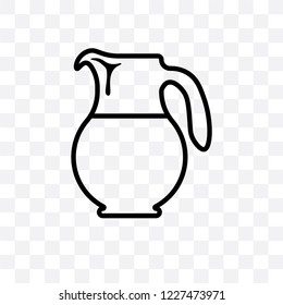 Pitcher vector linear icon isolated on transparent background, Pitcher transparency concept can be used for web and mobile