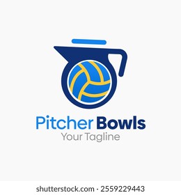 Pitcher Volley Logo Design Template. Good for Business, Agency, Community and Organization.