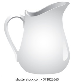 Pitcher for washing and storage of water, milk, juice.