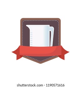pitcher of water utensil kitchen banner emblem