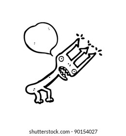 pitchfork cartoon character