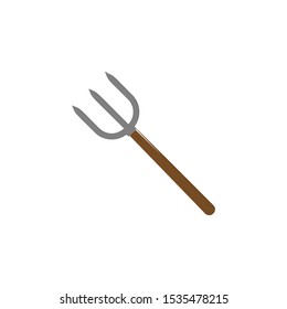 Pitchfork color icon. Simple colored vector of halloween icons for ui and ux, website or mobile application