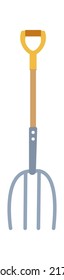 Pitchfork gardening tool. Vector illustration