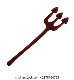 Pitchfork, harpoon .Cartoon vector graphic.