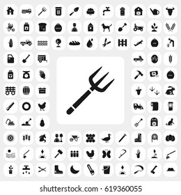 pitchfork icon. agriculture set. vector sign symbol on white background