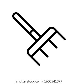 Pitchfork icon design template, outlined style, editable stroke