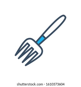 Pitchfork icon design template, vector icon designed in filled color style on white background, can be used for web, mobile, UI and various needs of your project