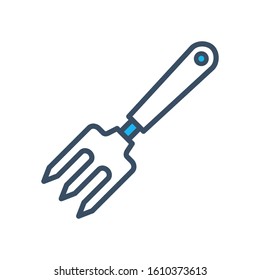 Pitchfork icon design template, vector icon designed in filled color style on white background, can be used for web, mobile, UI and various needs of your project