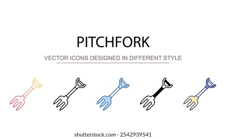 Pitchfork icon design with white background stock illustration